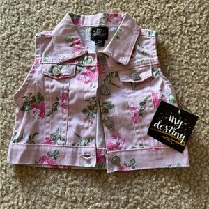 Pink Floral Kids Vest